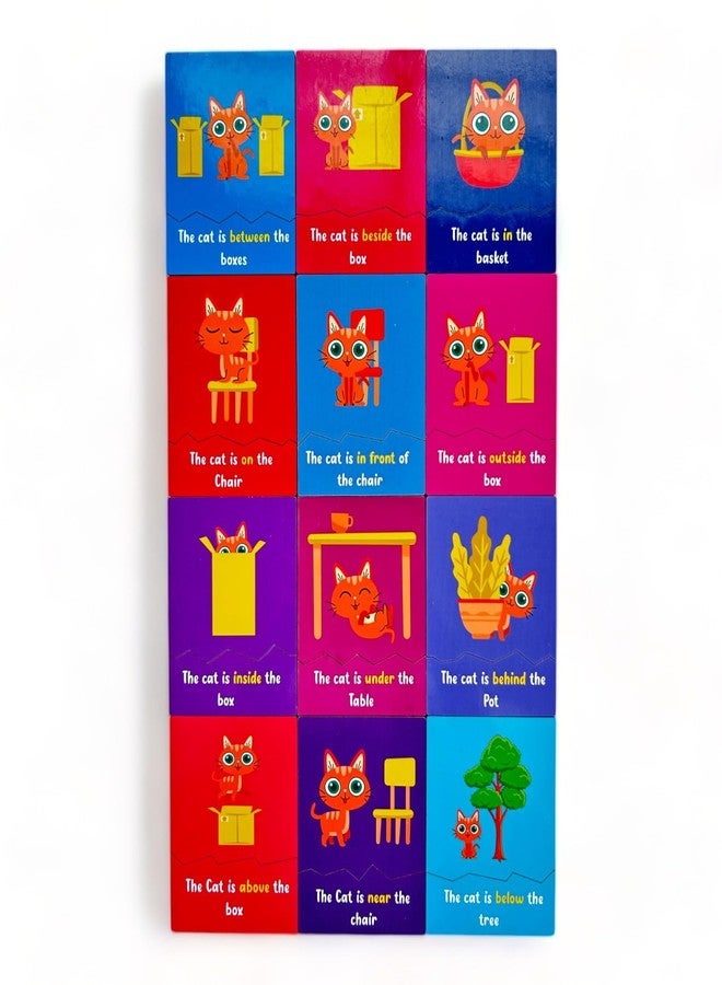 Kiddiwinks Winkslab:Wooden Puzzle Links Mind-Building Play Interactive Puzzles for Young Minds Educational Puzzles for Pre-Schoolers Gifted for 5 Years Old Kids and Above (Preposition Tiles) - Image 1
